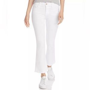 Le Crop Mini Boot Jeans in Blanc